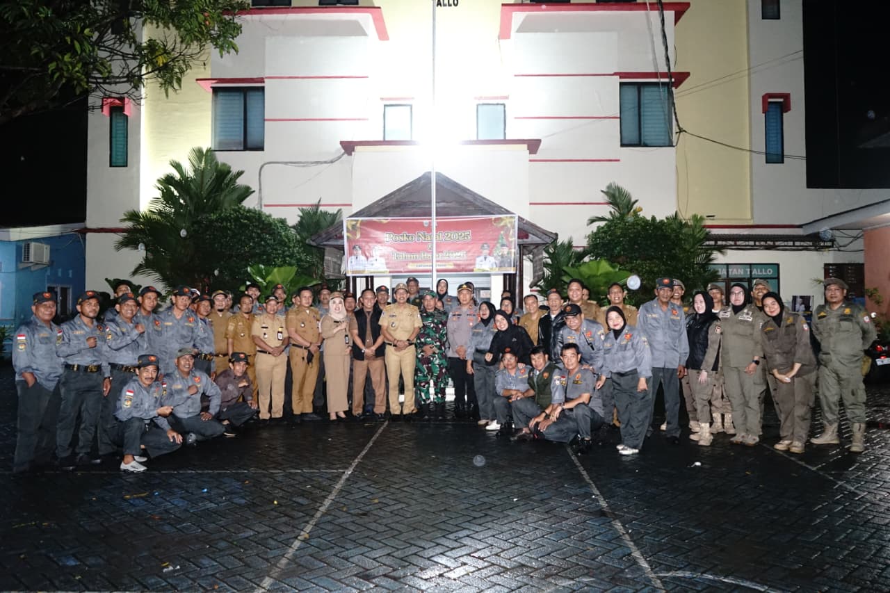 Apel Siaga Pengamanan Trantibum Sambut Nataru 2026 Kecamatan Tallo