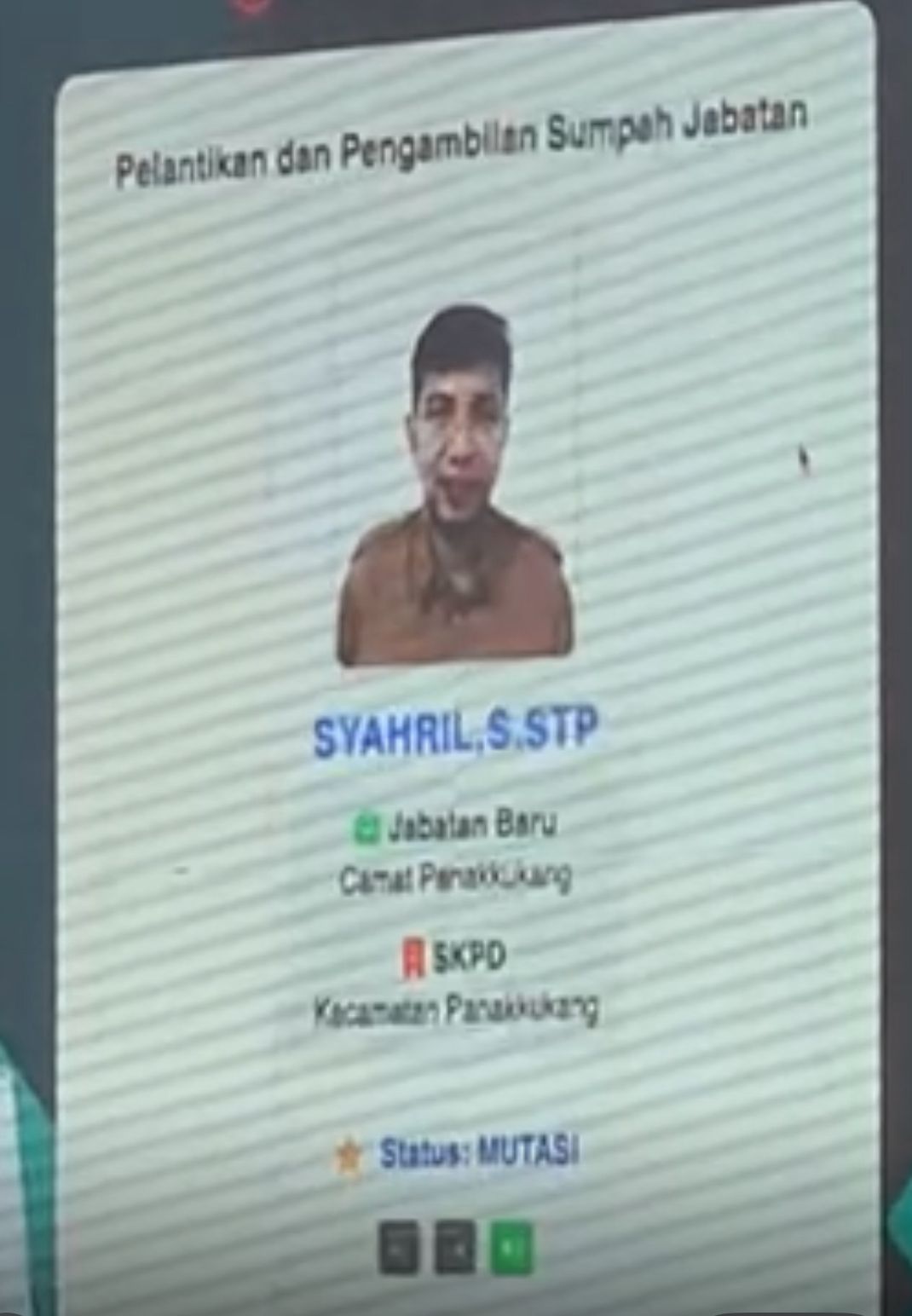 Syahril, S.STP. Resmi Dilantik sebagai Camat Panakkukang Kota Makassar